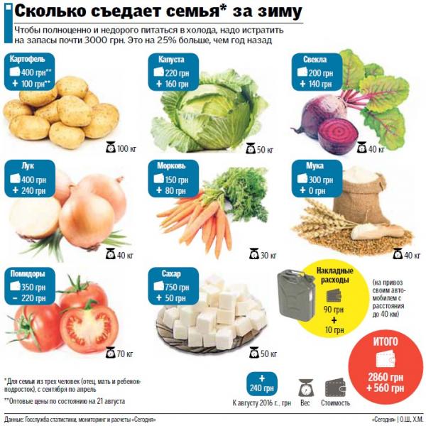 Зимние запасы: сколько нужно потратить на покупки