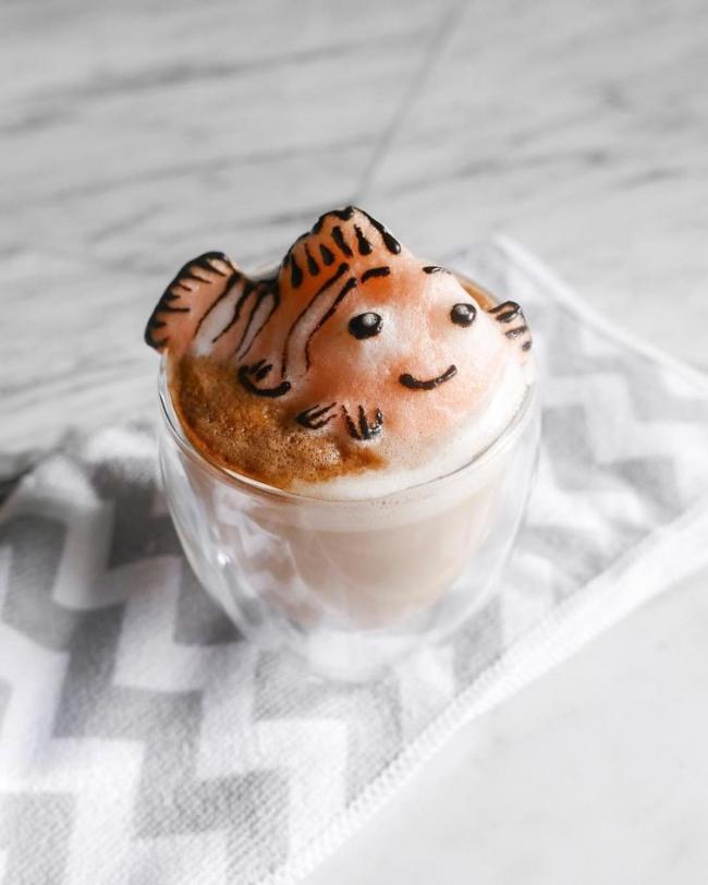 Фантастические 3D-рисунки на кофе из молочной пены (ФОТО)