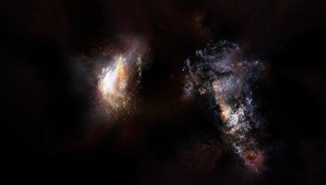 Первые галактики окружали "океаны" темной материи, выяснили астрономы