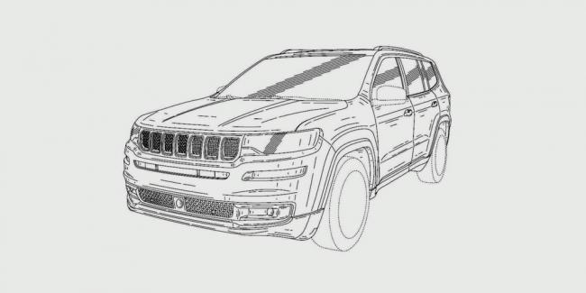 Компания Jeep запатентовала внешность семиместного внедорожника