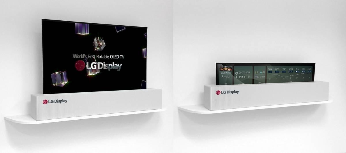 LG представила первый в мире скручиваемый телевизор (ФОТО)