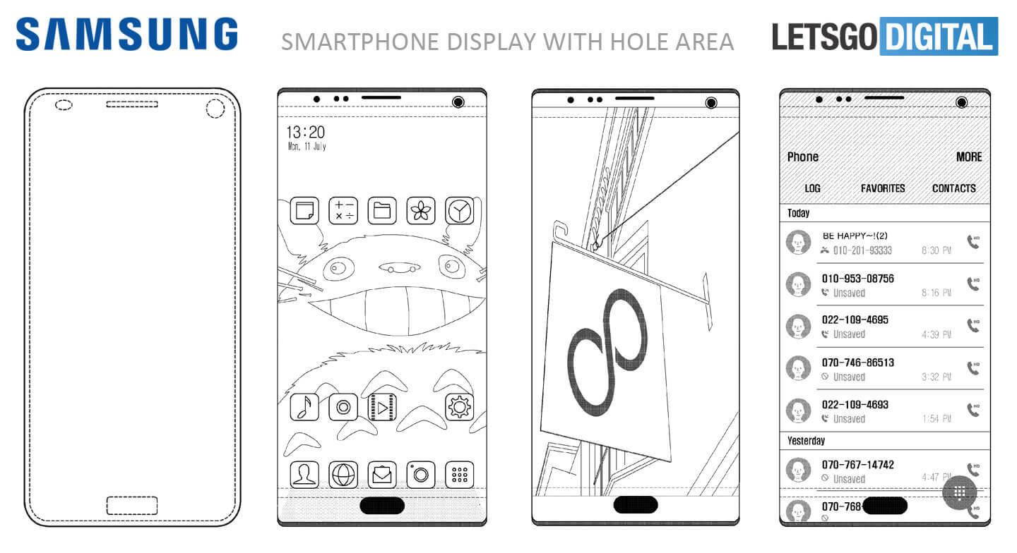 Samsung запатентовала полностью безрамочный смартфон (ФОТО)