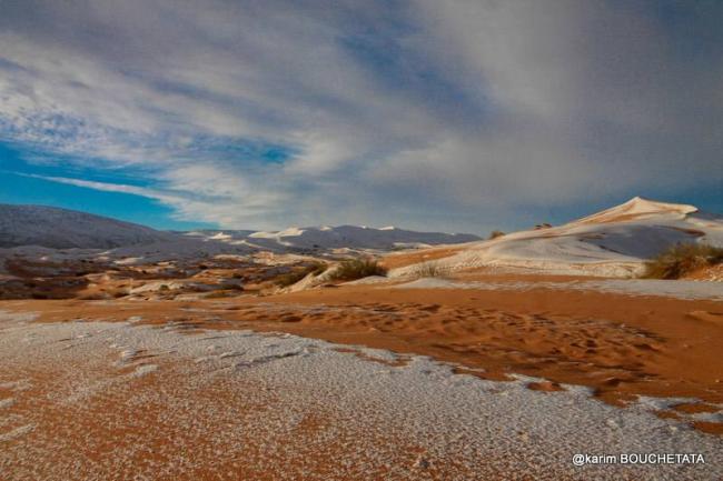 В пустыне Сахара выпал снег (ФОТО) В пустыне Сахара выпал снег (ФОТО)