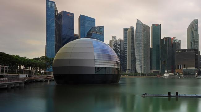 Новый Apple Store в Сингапуре будет стоять на воде