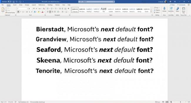 Microsoft впервые с 2007 года заменит шрифт по умолчанию в программе Office